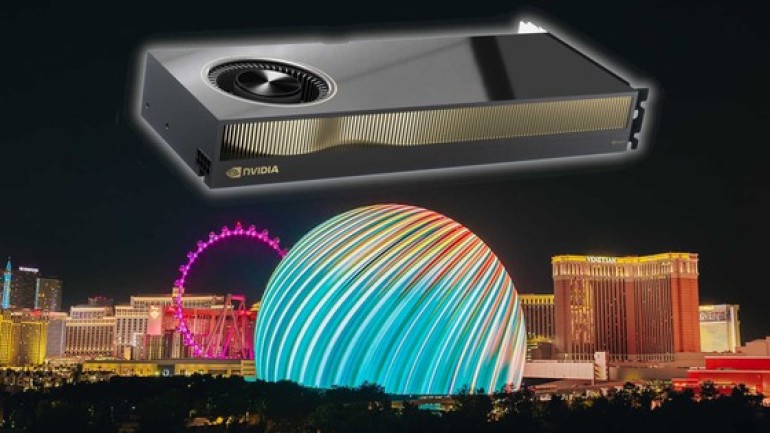 Quả cầu phát sáng khổng lồ Las Vegas Sphere dùng tới 150 GPU NVIDIA RTX A6000, mỗi chiếc giá 120 triệu Đồng