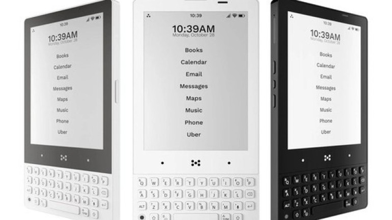 Nhìn thì cứ tưởng là hậu duệ của BlackBerry nhưng hóa ra đây lại là chiếc điện thoại E Ink vô cùng tiện dụng